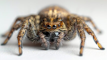 A close-up view of a spider showcasing its intricate details and features.