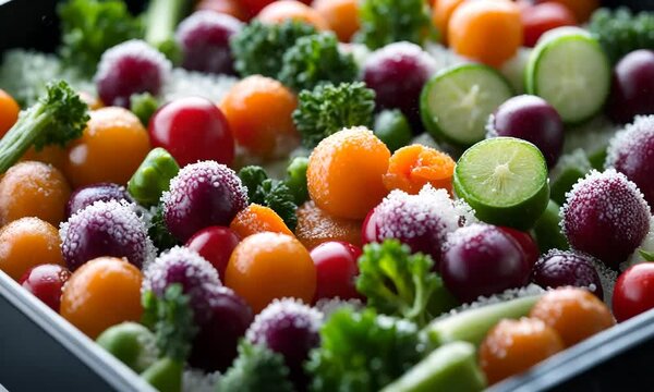 Vegetables in a tupperware.