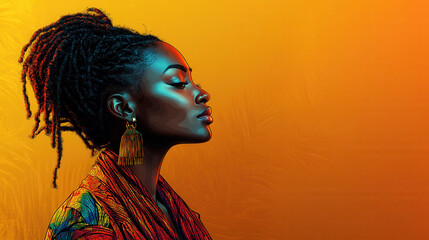 Naklejka premium Empowering Portrait for Black History Month