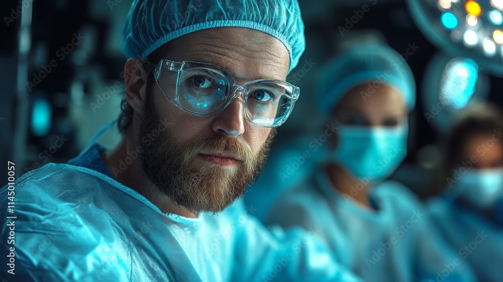 Aufkleber innovative ai assists surgical team in advanced operating room during complex procedures