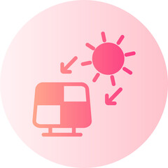 solar panel gradient icon