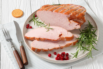 grilled turkey breast with herbs and cranberry