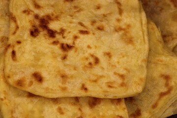 Moroccan Msemmen or Msemen Close Up
