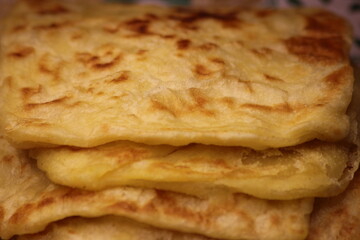 Moroccan Msemmen or Msemen Close Up