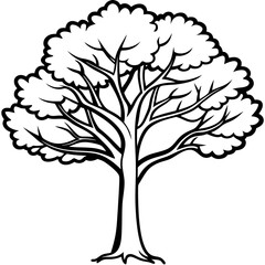 Obraz premium black and white tree