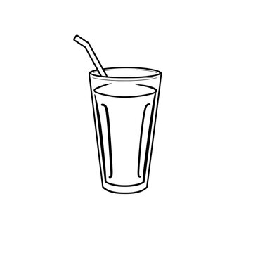 recommend clip art: Glass of Water with Straw 