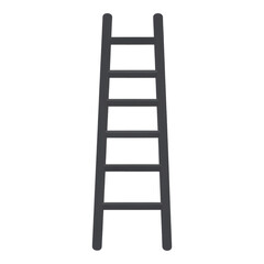 Ladder climbing activity indoor space visual representation minimalist design perspective growth concept