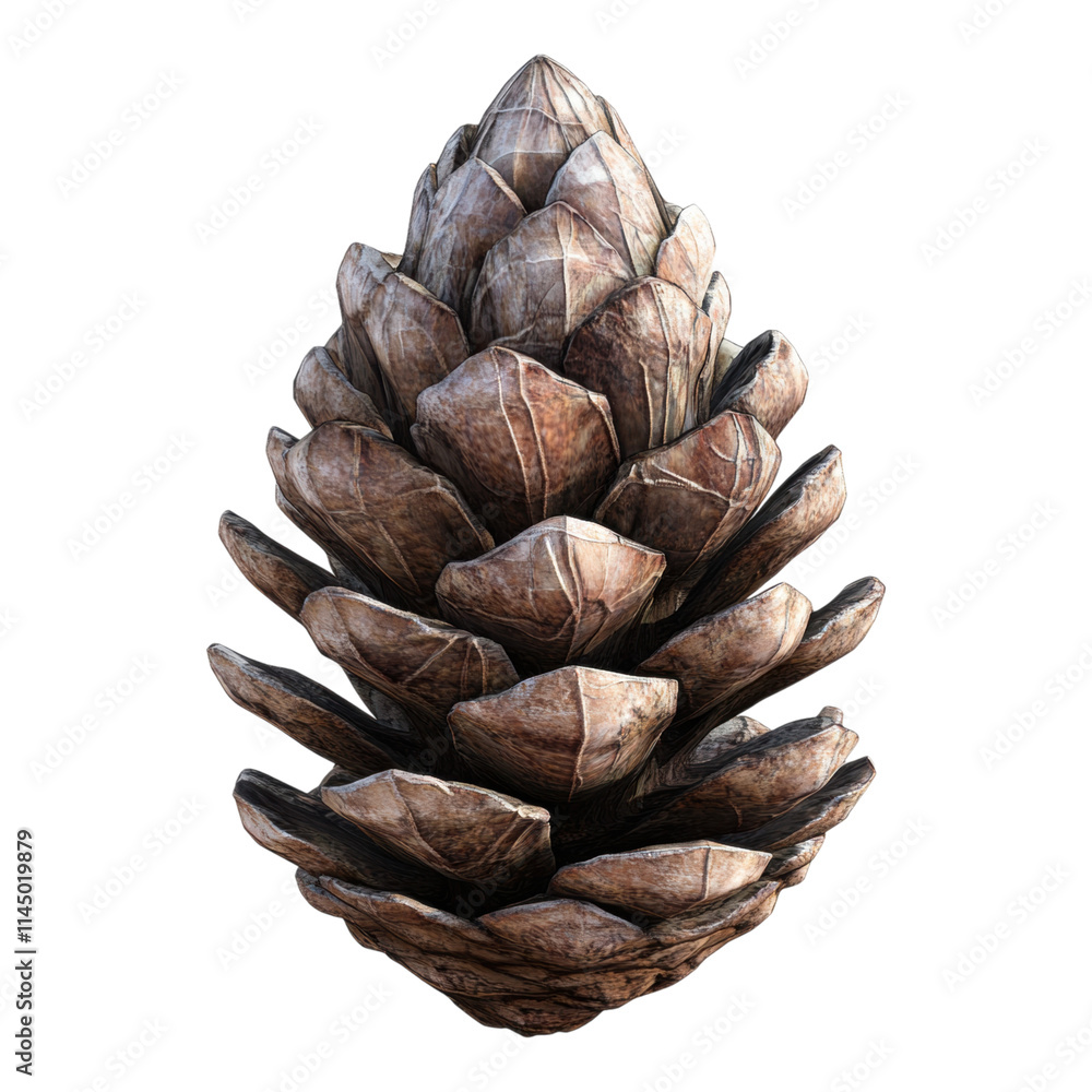 Poster intricate pinecone texture, showcasing the unique patterns and details of a pinecone, ideal for desi