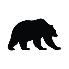 Bear Walking Silhouette  Black Bear