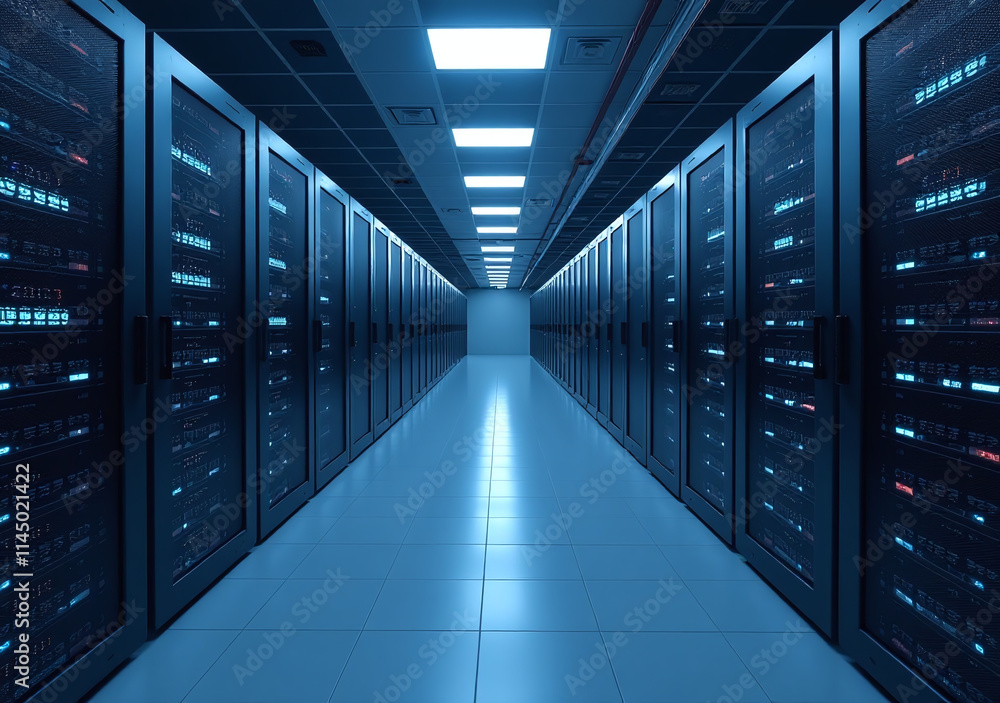 Aufkleber data centers house modern server rooms efficient computing operations worldwide