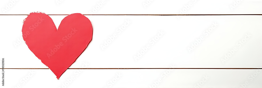 Poster a red heart shape is drawn on a white notepad background as part of various love and wedding concept