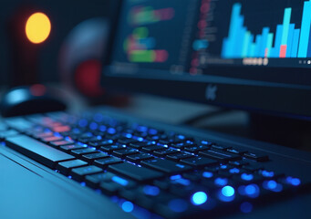 design concept displayed computer keyboard background visually enhances user experience web design elements digital