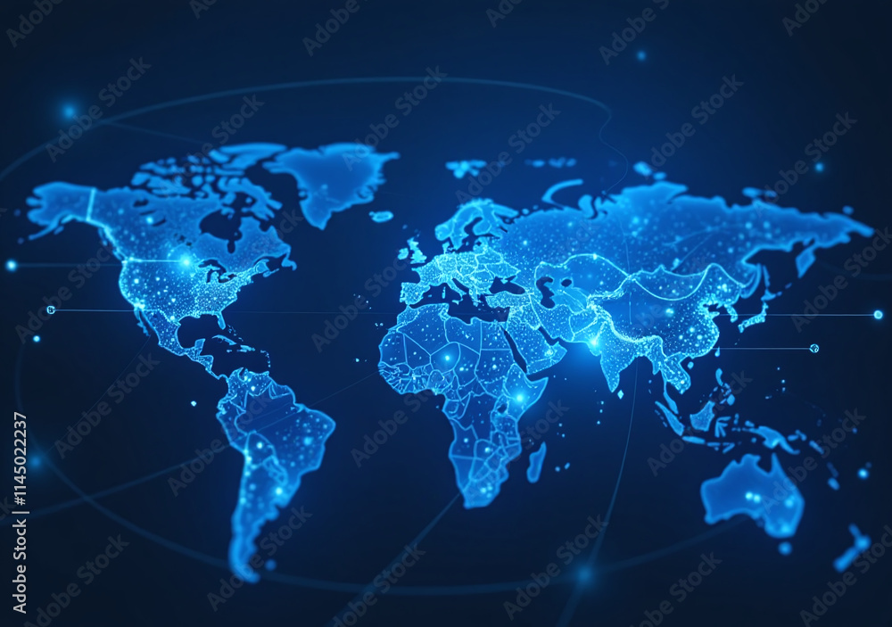 Aufkleber digital blue space connects high speed internet future technology seamless data transfer across netw