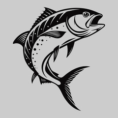 game fish silhouette vector design art and illustration