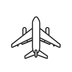 Minimalist Airplane Icon, sleek line art design, clean white background, modern aesthetic, perfect for travel-themed projects, simple elegance