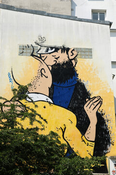Paris - Fresque de Tintin - Street-Artt
