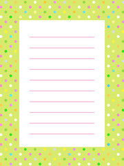 Minimalist 10-Line Shopping List with Colorful Dots