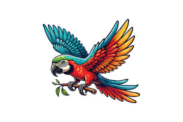 Fototapeta premium arrot flying color vector illustration with white background