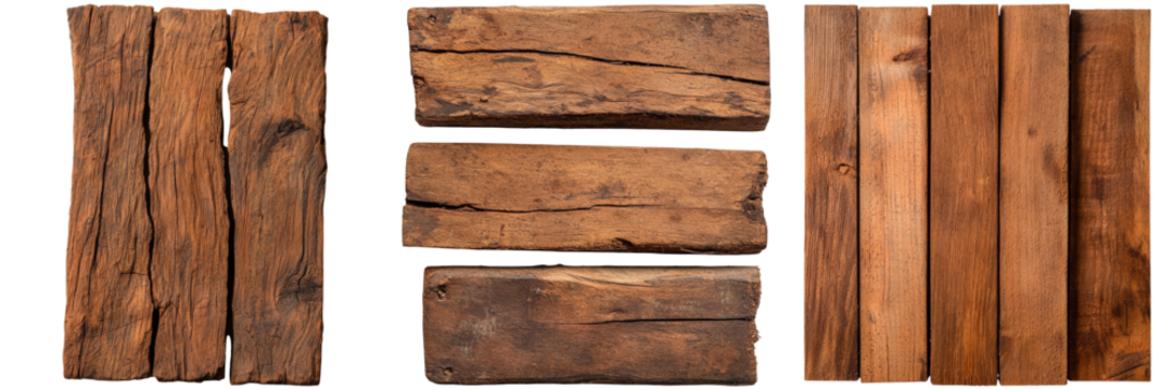 Koa wooden planks concept. Weathered wood planks with rough texture, showcasing vintage aesthetics and natural beauty