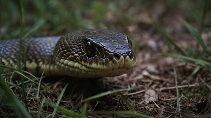 Obraz premium snake in the grass