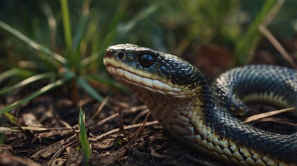 Fototapeta premium snake in the grass