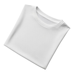 Folded T-shirt Mock-Up, blank print area, versatile design template, ideal for branding or promotional purposes, transparent background