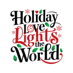 merry Christmas, holiday lettering with Typography
T-Shirt Design