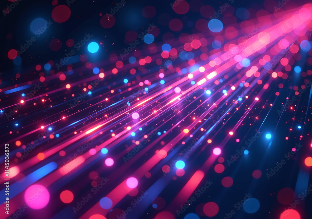 Poster plasma neon create vibrant rhythms big data orbits ai illustrations vibrating strings innovative tec