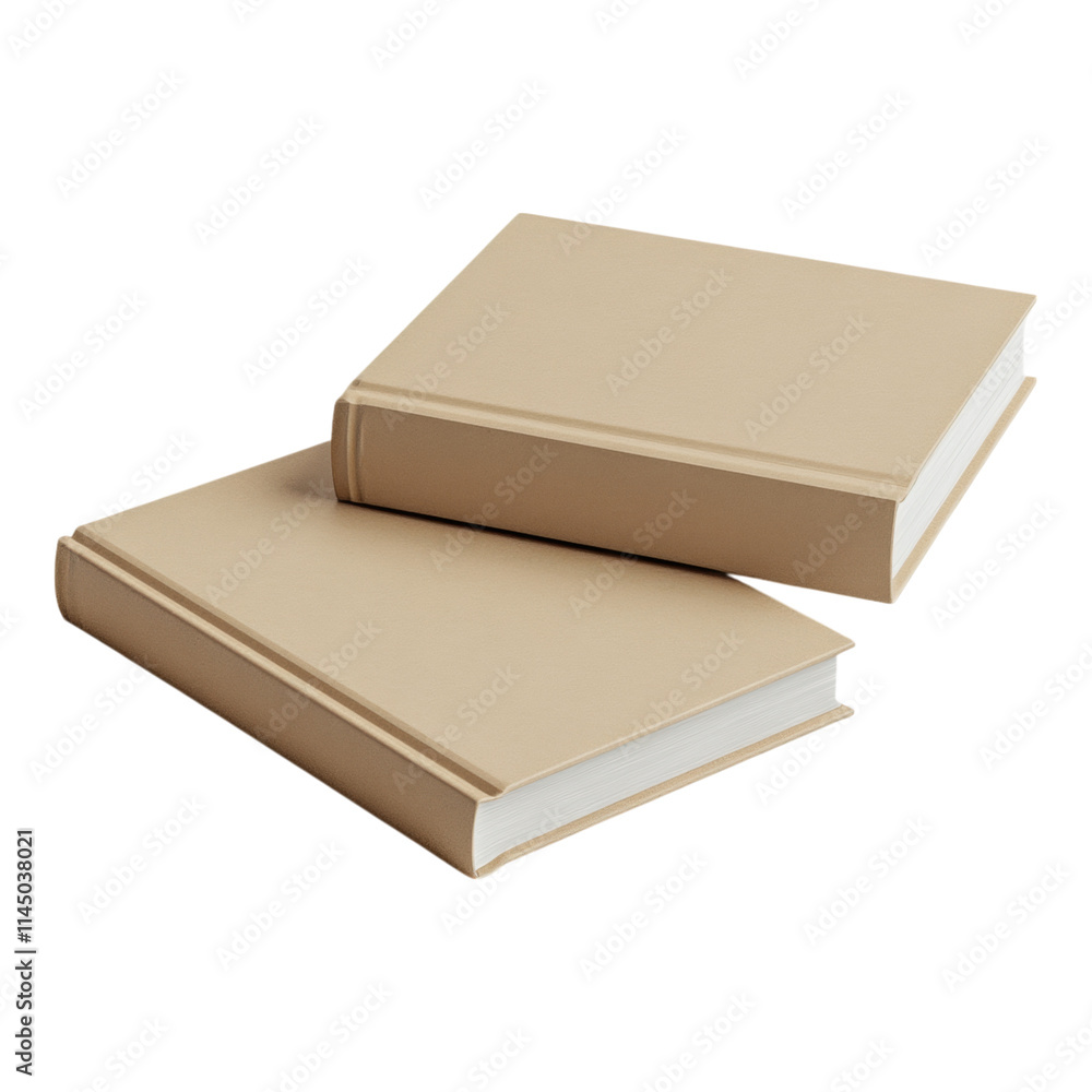 Poster book packaging mock-up featuring sleek rectangular design, sharp edges, transparent background for v