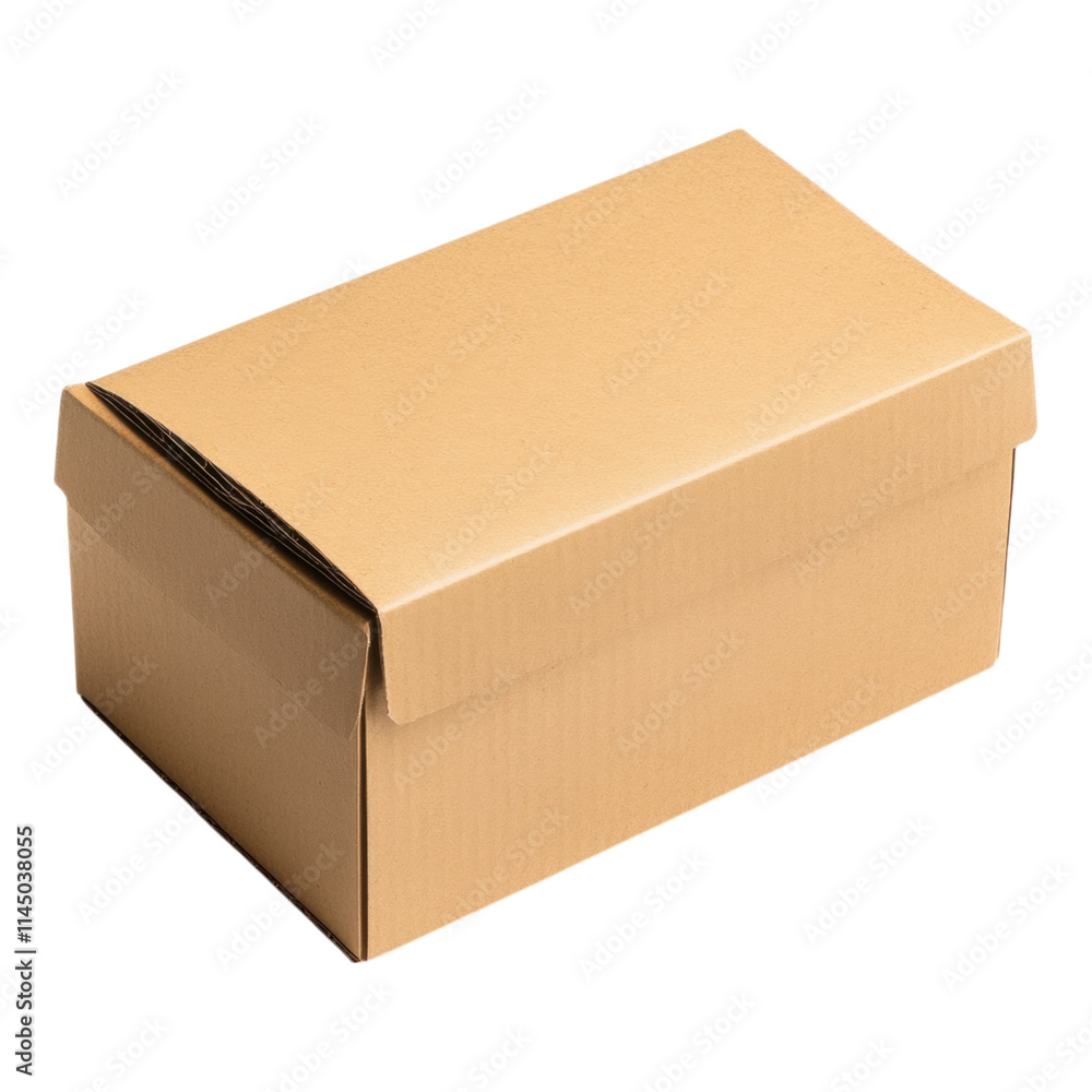 Poster rectangular cardboard box mock-up with folded edges, versatile design for branding and packaging pre