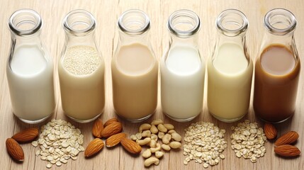 A Diverse Selection of Plant-Based Milk Options