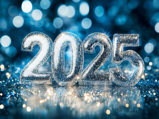 2025: Glitzernde Ziffern für das neue Jahr

