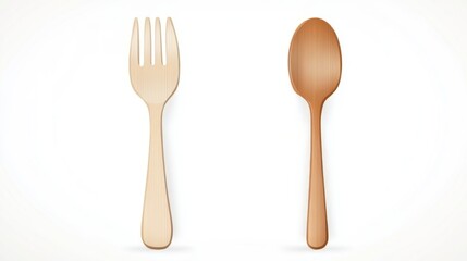 Wooden Fork and Spoon - Eco-Friendly and Stylish Utensils
