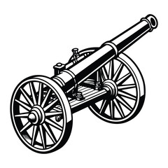 Fototapeta premium field gun on white background