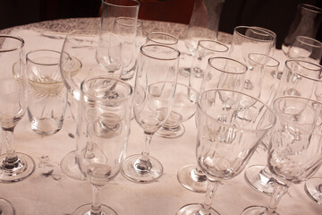 glasses on white background