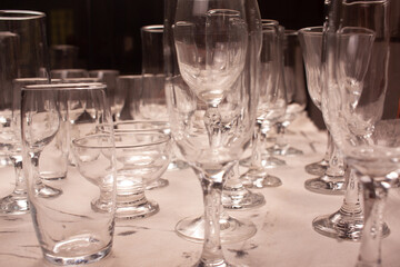 glass on white background