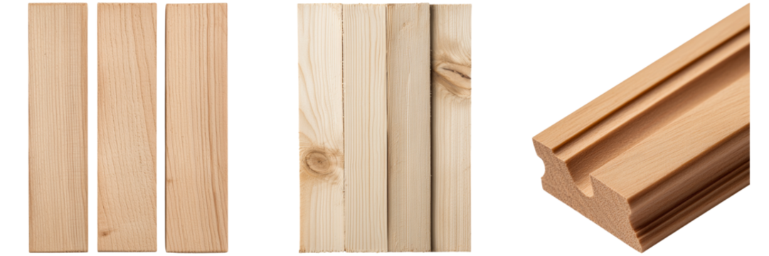 Maple wooden planks concept. Smooth wooden planks showcasing hand carved details, ideal for crafting