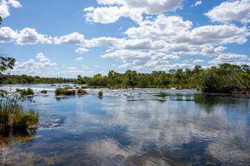 View of Prainha do Rio Novo (New River Beach) at Jalapão State Park - Tocantins, Brazil