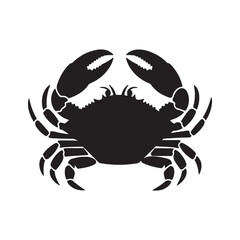 Crab icon. Black Crab icon on white background. Vector illustration