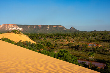 View of Dunas do Jalapão (Jalapão Dunes) at Jalapão State Park - Tocantins, Brazil