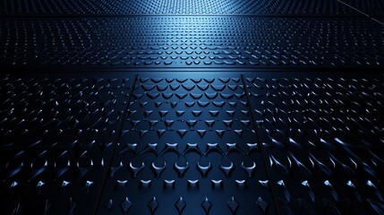 Obraz premium Close-up shot of an intricate blue patterned surface, highlighting its depth and texture.