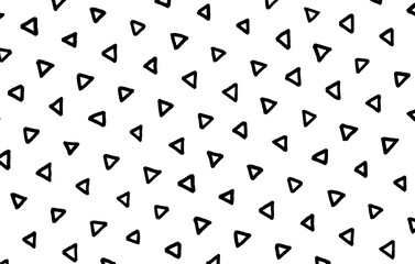 Seamless Pattern of Individually Drawn Triangles Marker Vectors Hand Drawn Style Detailed Texture Swatch Angled
