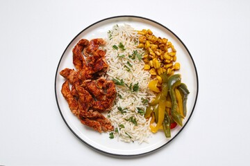 Photography of homemade plated meals. Ranging from rice dishes to wraps to chicken to pasta.