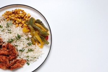 Photography of homemade plated meals. Ranging from rice dishes to wraps to chicken to pasta.