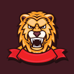roaring lion illustration for logo design