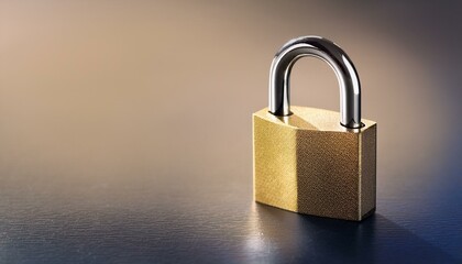 Naklejka premium An isolated pad lock representing the concept of unlocking your mind and become successful; a pad lock signifying locked potential and requires a key to open the lock for opportunities; corporate