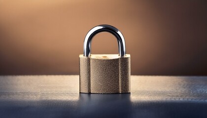 Fototapeta premium An isolated pad lock representing the concept of unlocking your mind and become successful; a pad lock signifying locked potential and requires a key to open the lock for opportunities; corporate