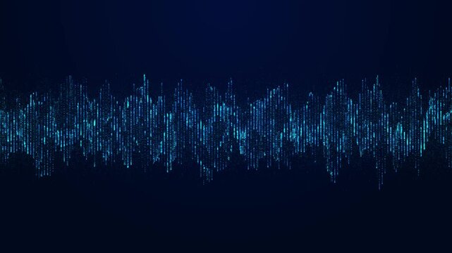 Digital sound soundwaves Music rhythm concept. Abstract music wave, radio signal frequency voice visualization. Tune equalizer volume audio lines, rhythm isolated virtual background. 4K 3D