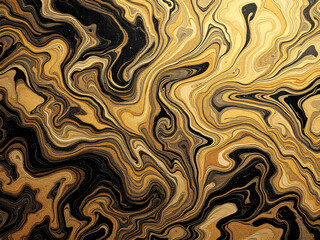 Luxurious gold and black swirling pattern with a glossy, elegant texture.