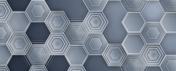 Geometric hexagon abstract background with simple polygonal elements